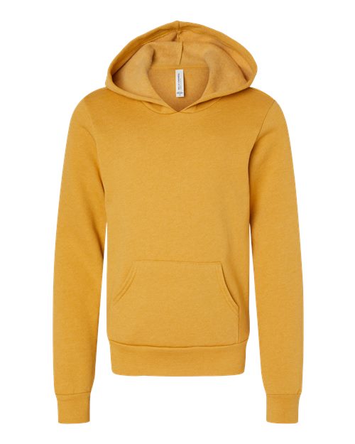 Youth Sponge Fleece Hoodie Sweatshirt - Heather Mustard Front