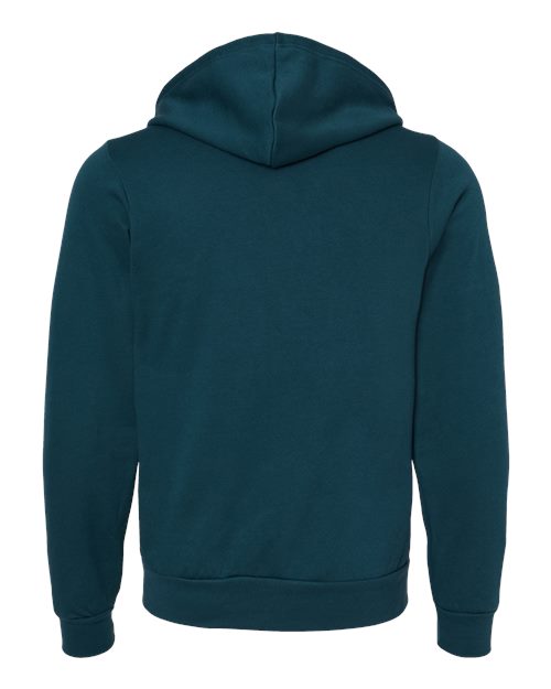 Unisex Sponge Fleece Full-Zip Hoodie Sweatshirt - Atlantic Back