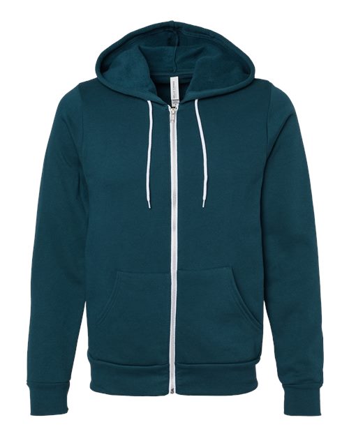 Unisex Sponge Fleece Full-Zip Hoodie Sweatshirt - Atlantic Front