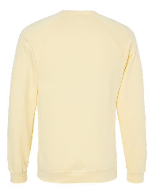 Unisex Sponge Fleece Raglan Crewneck Sweatshirt - French Vanilla Back