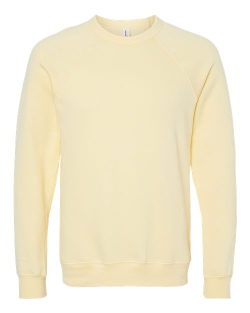 Unisex Sponge Fleece Raglan Crewneck Sweatshirt - French Vanilla Front