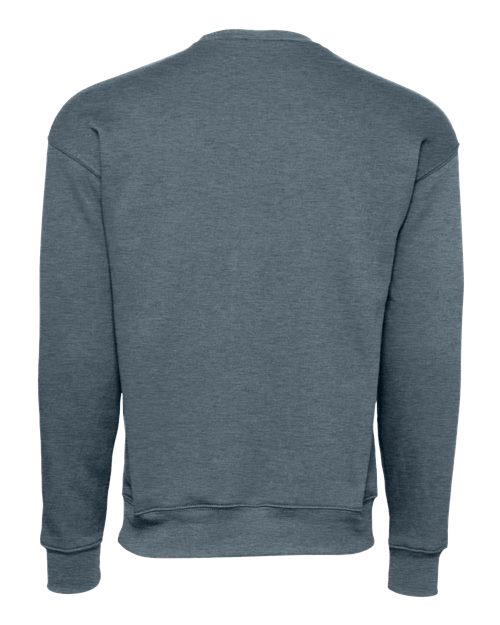 Unisex Sponge Fleece Drop Shoulder Crewneck Sweatshirt - Heather Slate Back