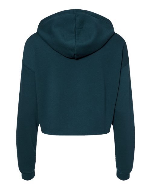 Women's Crop Fleece Hoodie Sweatshirt - Atlantic Back