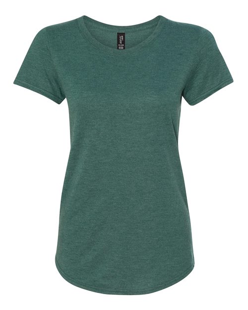 Women's Softstyle® Triblend T-Shirt - Heather Dark Green Front