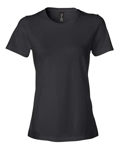 Women's Softstyle® Lightweight T-Shirt - Black Front