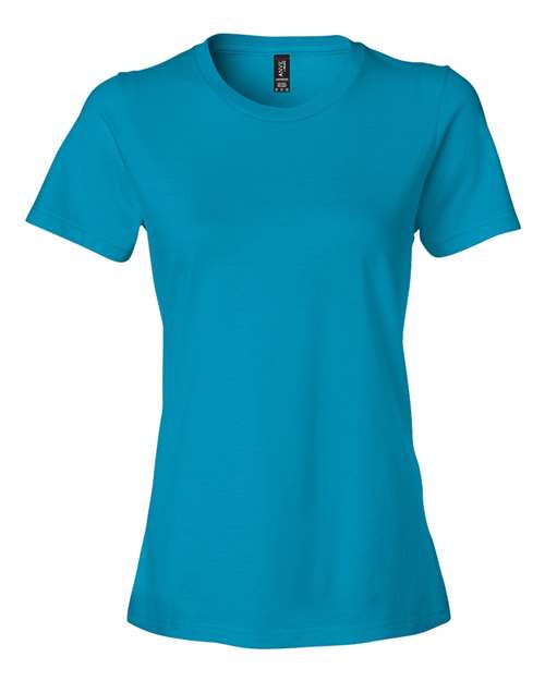 Women's Softstyle® Lightweight T-Shirt - Caribbean Blue Front