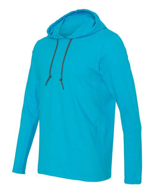 Gildan Unisex Softstyle® Lightweight Hooded Long Sleeve T-Shirt - Side