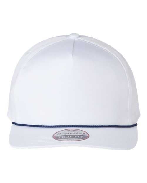 The Barnes Cap - White/ Navy Front