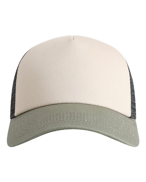 North Country Trucker Cap - Stone/ Moss/ Charcoal Front