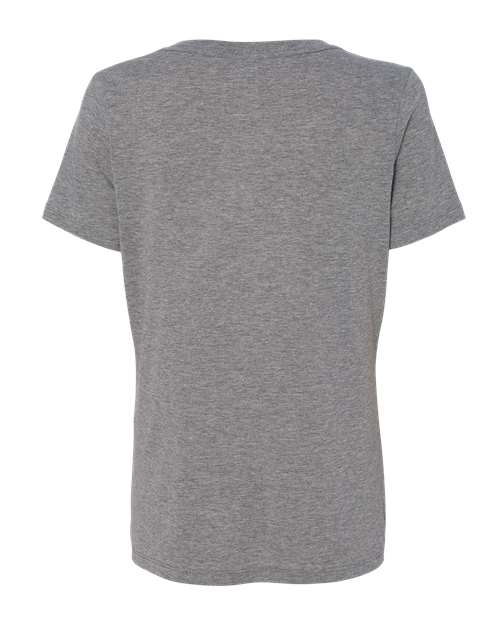 Women's Relaxed Triblend V-Neck Tee - Grey Triblend Back