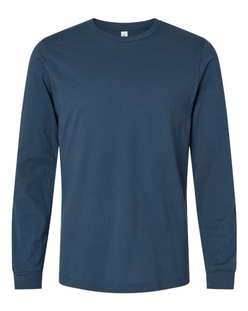 Unisex Jersey Long Sleeve Tee - Vintage Navy Front