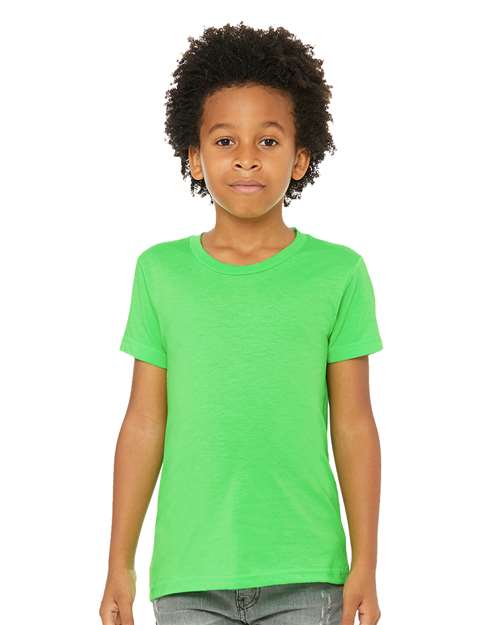 Youth CVC Jersey Tee - Neon Green Front