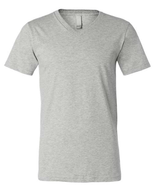 BELLA + CANVAS Unisex Heather CVC V-Neck Tee - Athletic Heather Front