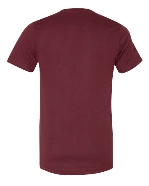 Unisex Heather CVC V-Neck Tee - Heather Cardinal Back