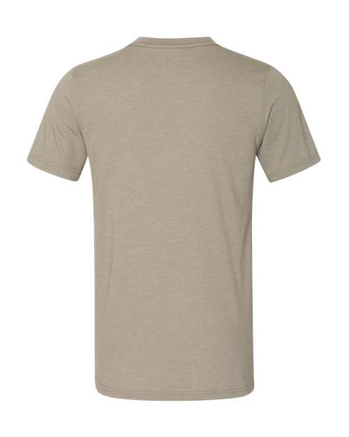 Unisex Heather CVC V-Neck Tee - Heather Stone Back