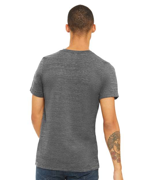 Unisex Textured Jersey V-Neck Tee - Asphalt Slub Back