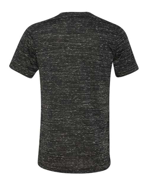 Unisex Textured Jersey V-Neck Tee - Black Marble Back