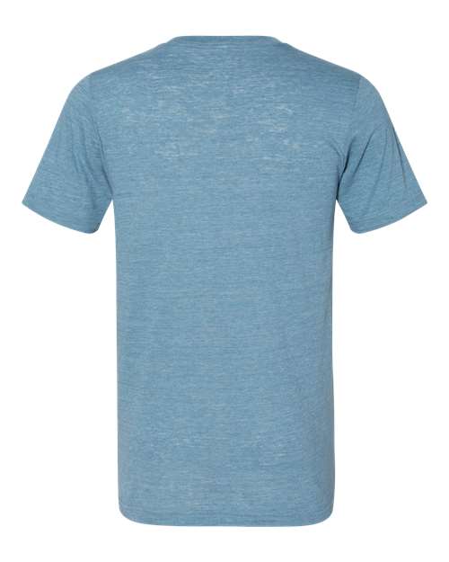 Unisex Textured Jersey V-Neck Tee - Denim Slub Back