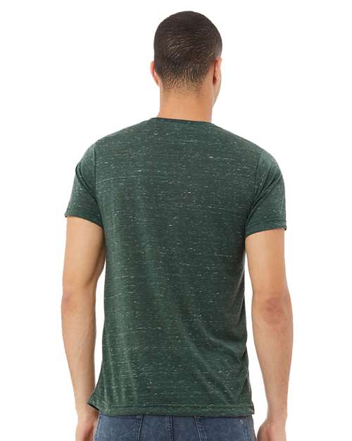 Unisex Textured Jersey V-Neck Tee - Forest Marble Back