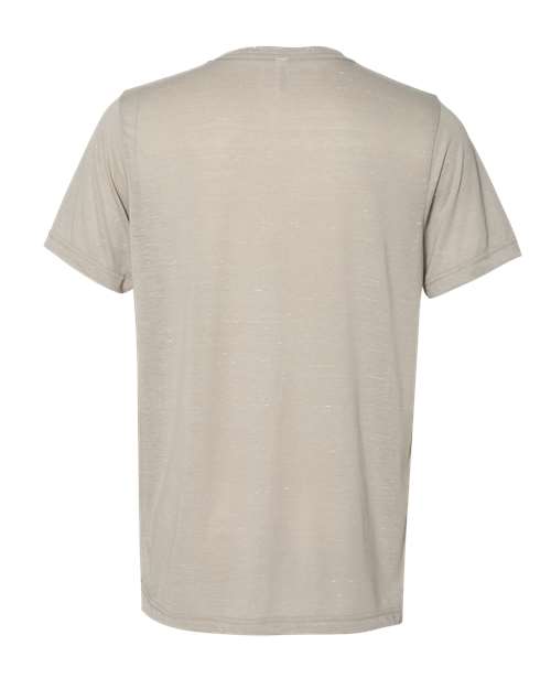 Unisex Textured Jersey V-Neck Tee - Stone Marble Back