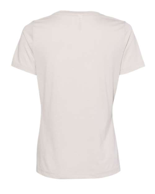 Women's Relaxed Heather CVC V-Neck Tee - Heather Dust Back