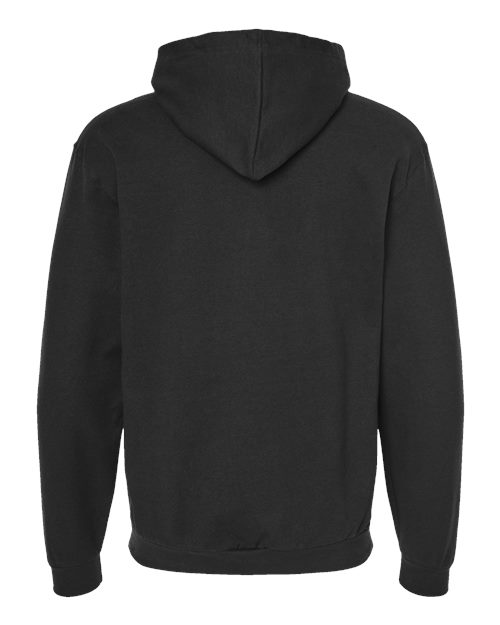 Unisex Full-Zip Hooded Sweatshirt - Black Back