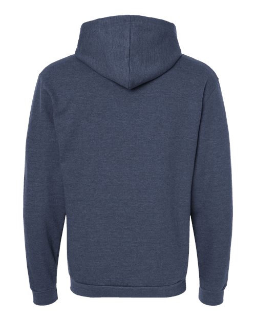 Unisex Full-Zip Hooded Sweatshirt - Heather Denim Back