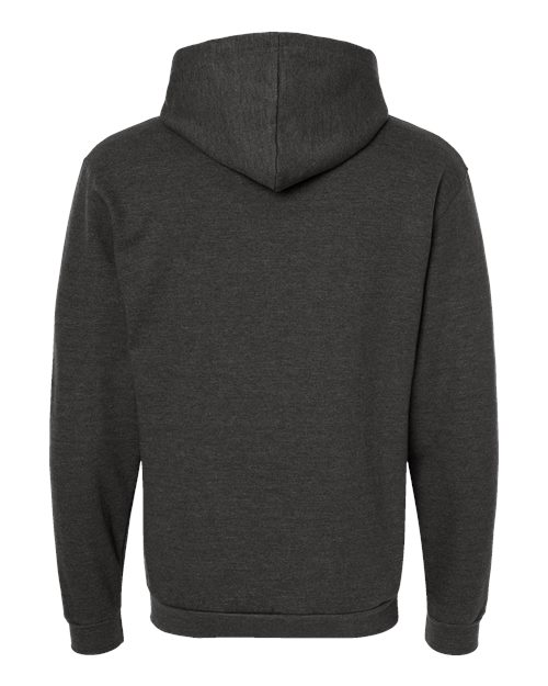 Unisex Full-Zip Hooded Sweatshirt - Heather Graphite Back