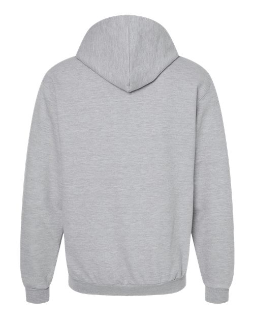 Unisex Full-Zip Hooded Sweatshirt - Heather Grey Back