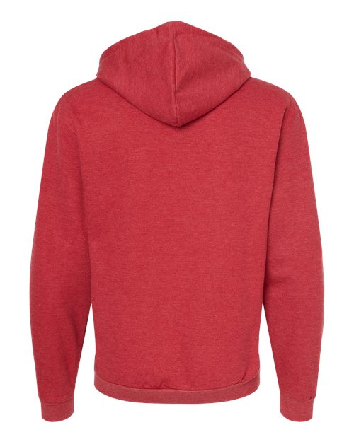 Unisex Full-Zip Hooded Sweatshirt - Heather Red Back