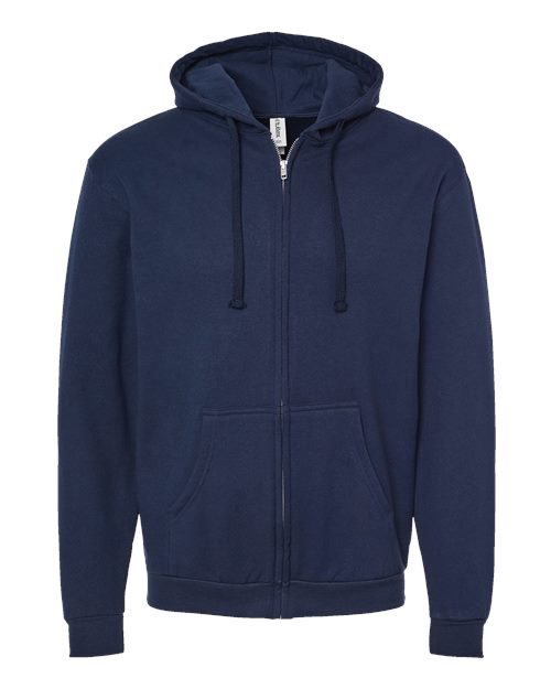 Unisex Full-Zip Hooded Sweatshirt - Navy Front