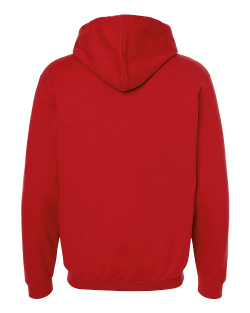 Unisex Full-Zip Hooded Sweatshirt - Red Back