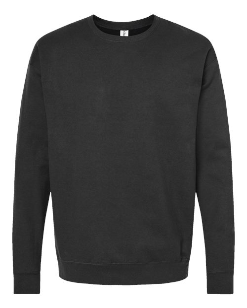 Unisex Fleece Crewneck Sweatshirt - Black Front