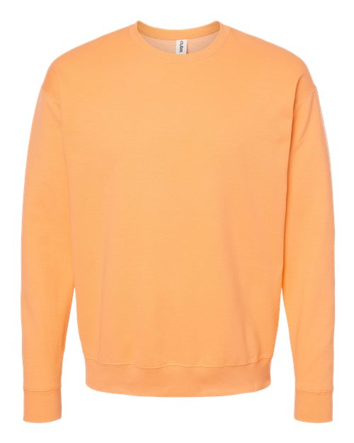 Unisex Fleece Crewneck Sweatshirt - Cantaloupe Front