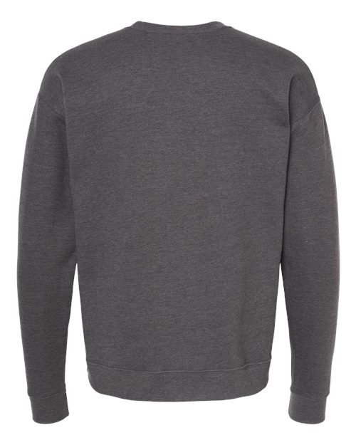 Unisex Fleece Crewneck Sweatshirt - Heather Charcoal Back