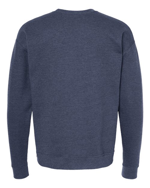 Unisex Fleece Crewneck Sweatshirt - Heather Denim Back