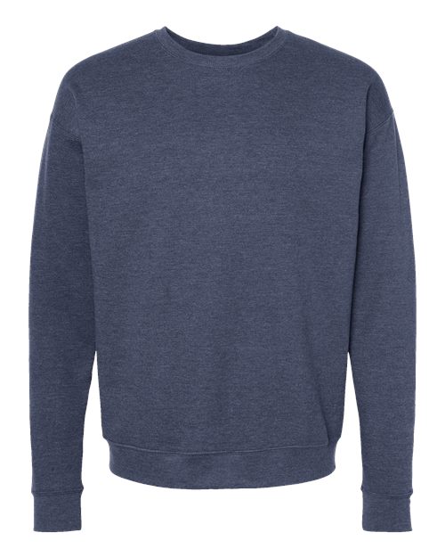 Unisex Fleece Crewneck Sweatshirt - Heather Denim Front