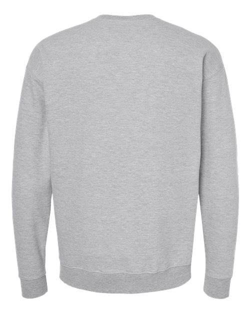 Unisex Fleece Crewneck Sweatshirt - Heather Grey Back
