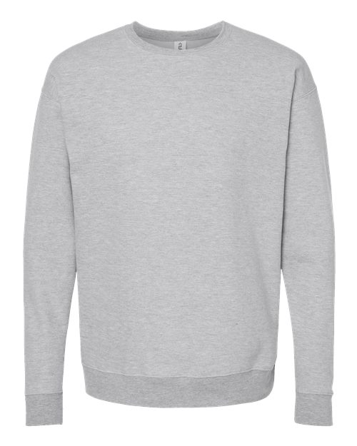 Unisex Fleece Crewneck Sweatshirt - Heather Grey Front