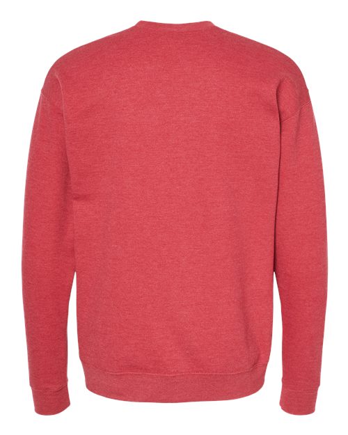 Unisex Fleece Crewneck Sweatshirt - Heather Red Back