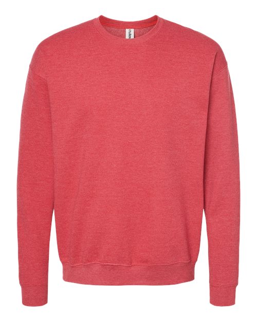 Unisex Fleece Crewneck Sweatshirt - Heather Red Front