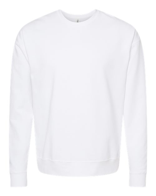 Unisex Fleece Crewneck Sweatshirt - White Front