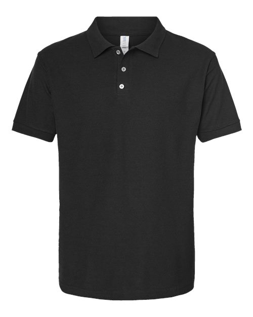 Men's 50/50 Sport Pique Polo - Black Front