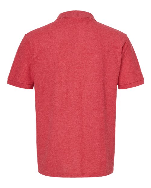Men's 50/50 Sport Pique Polo - Heather Red Back