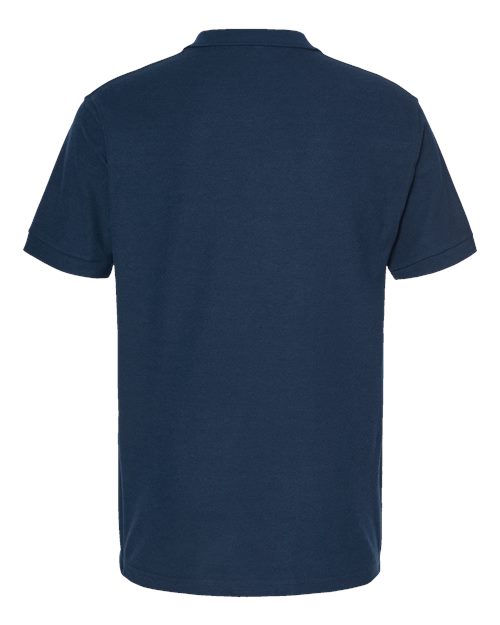 Men's 50/50 Sport Pique Polo - Navy Back
