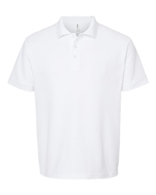 Men's 50/50 Sport Pique Polo - White Front