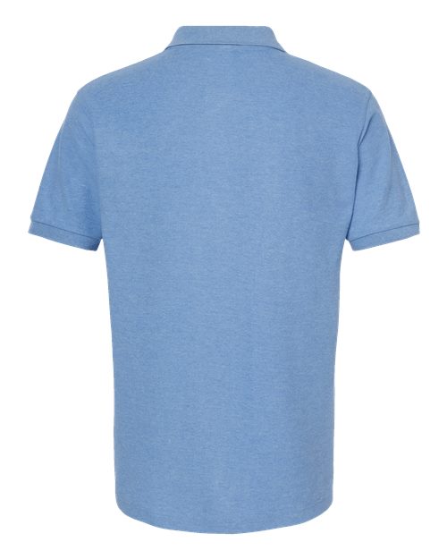 Men's 50/50 Sport Pique Polo - Heather Light Blue Back