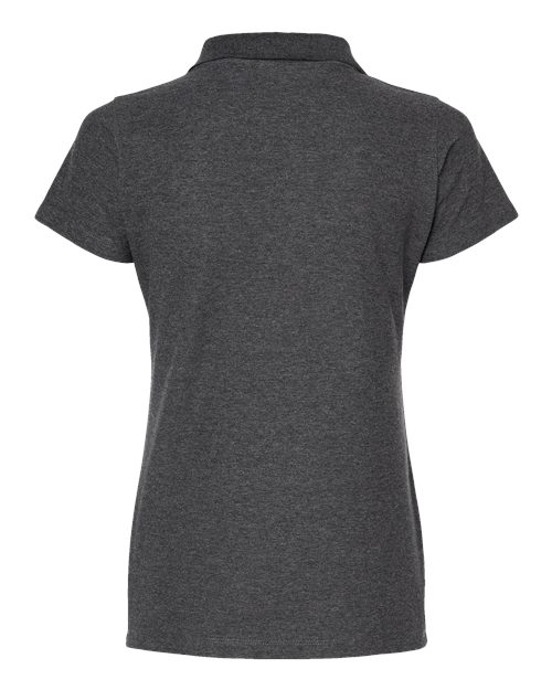Women's 50/50 Sport Pique Polo - Heather Charcoal Back