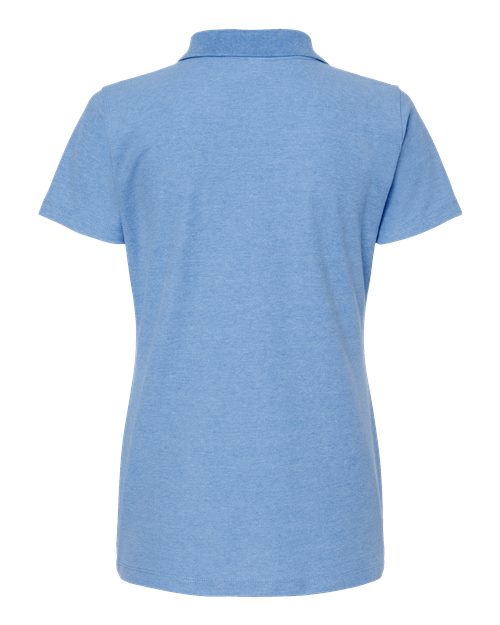Women's 50/50 Sport Pique Polo - Heather Light Blue Back