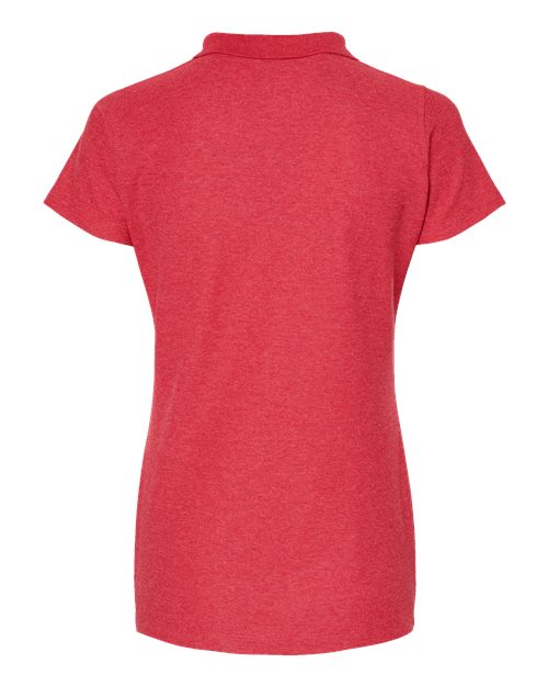 Women's 50/50 Sport Pique Polo - Heather Red Back